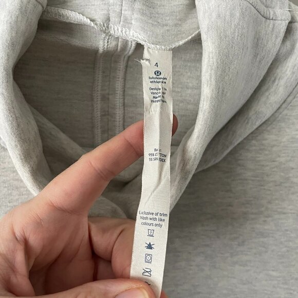 Lululemon Athletica Cowl Neck Pullover Activewear Long Sleeve Sweatshirt Gray 4 - Picture 8 of 8